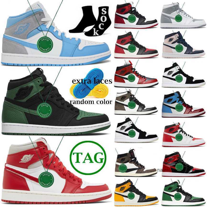 

Men Women 1s basketball shoes Air Jumpman Patent Bred Sneakers retro Stage Haze Starfish off Chicago jorban 1 university blue Yellow Toe JORDON JORDEN, Color # 23