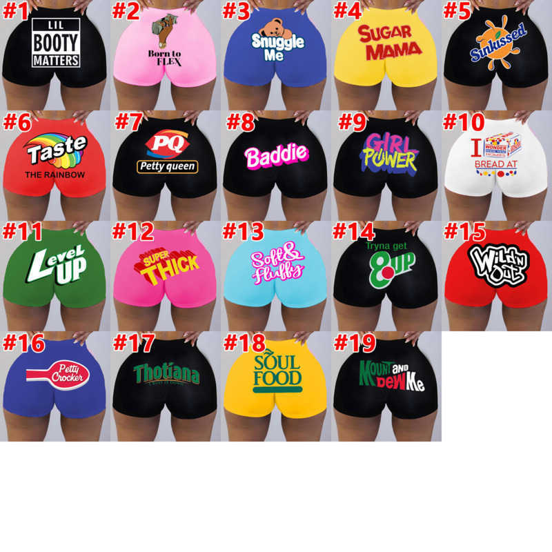 

Designer Women Mini Short Yoga Pants Slim Fashion Sexy Tracksuits Letter Pattern Printed Knickers Leggings Tight Shorts 19 Colours, Pink yellow-9