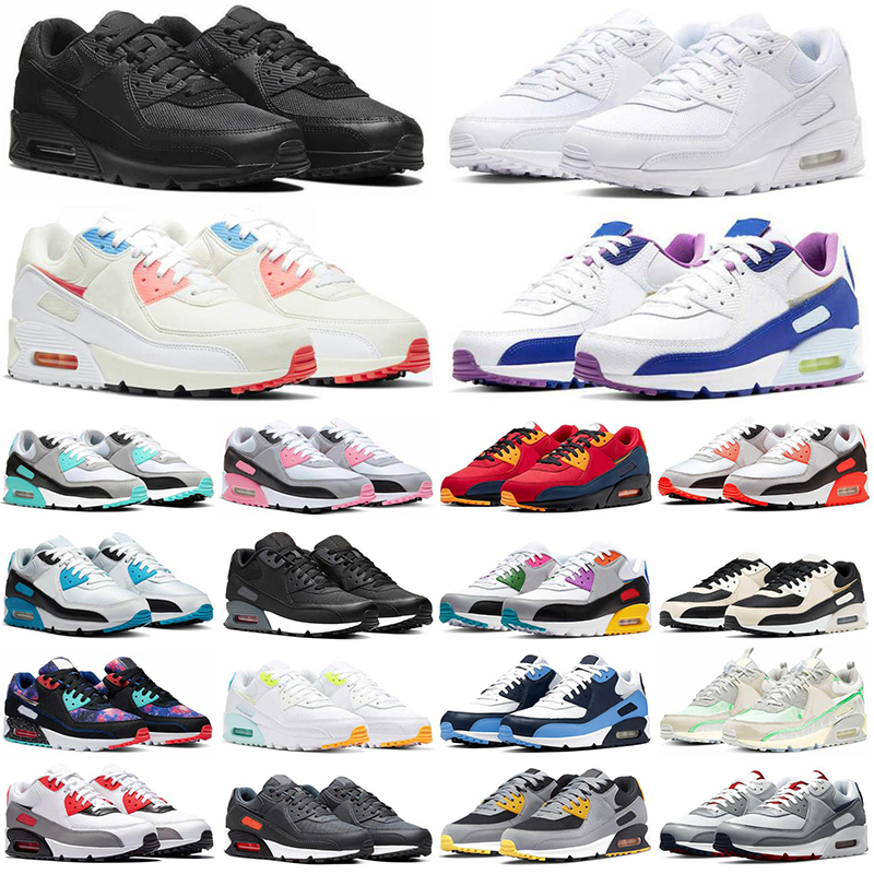 

Shoes Running 90 90s Designer Sneakers Max90 Triple White Rose Pink Hyper Grape Supernova Unc Black Infrared Mens Cushion Outdoor Sports, #1 recraft triple black