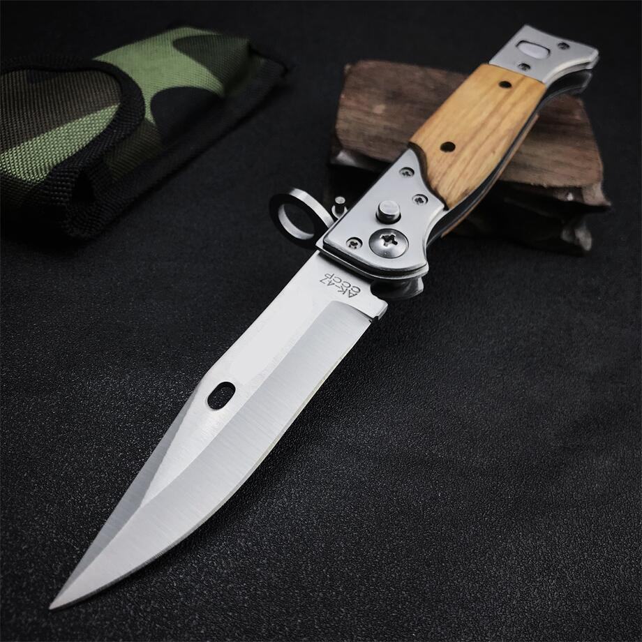 

8.5 Inch COLD STEELAK47 Knife AK-47 Automatic model Black alloy handle Pocket Camping Survival Xmas knifes gift 17T A07 C07 M9 Pocket knives Auto Tools