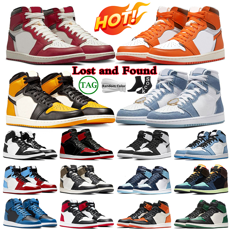 

Jumpman 1 retro 1s Mens basketball shoes sneakers Lost and Found Starfish Taxi Travis Scotts Stage Haze Bred Patent Smoke Grey womens trainers sports, #39