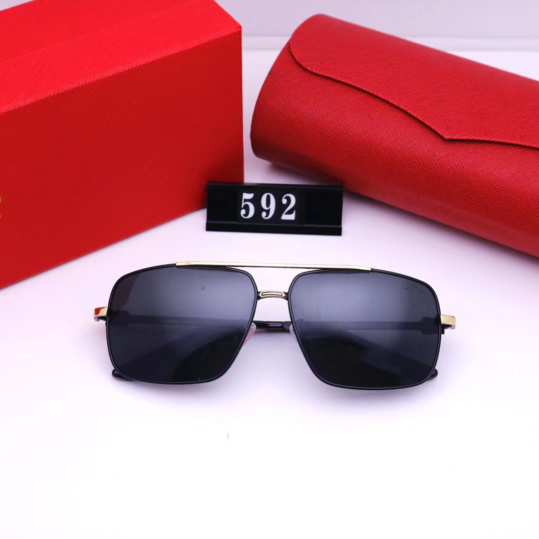 

1 piece fashion eyewear designer sunglasses cd glasses mens womens sunglass designers red case golden black metal frame dark lens eyewear unlimited with box