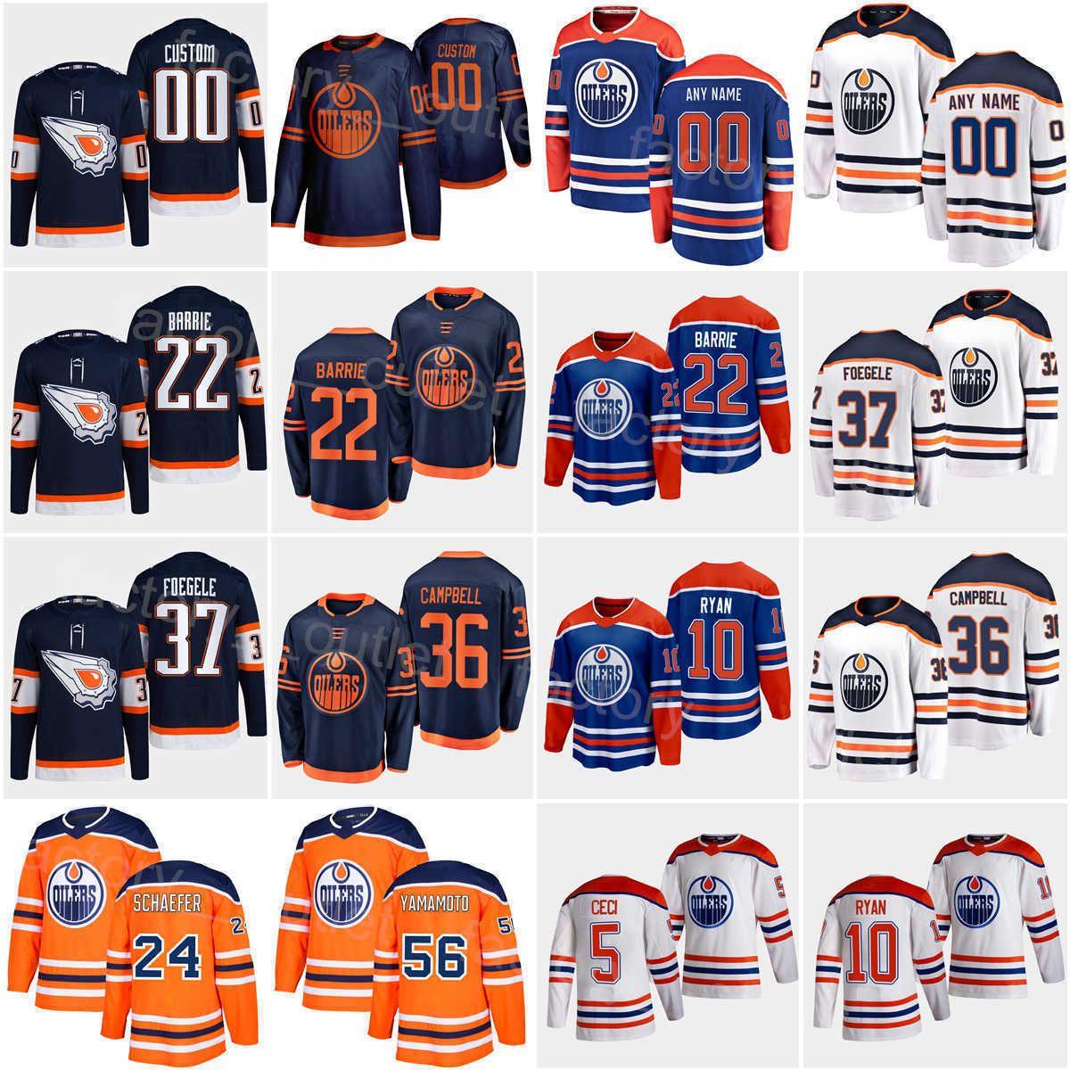 

Edmonton Hockey Oilers 36 Jack Campbell Jersey''NHl''91 Evander Kane 19 Mikko Koskinen 22 Tyson Barrie 56 Kailer Yamamoto 37 Warren Foegele, Navy blue