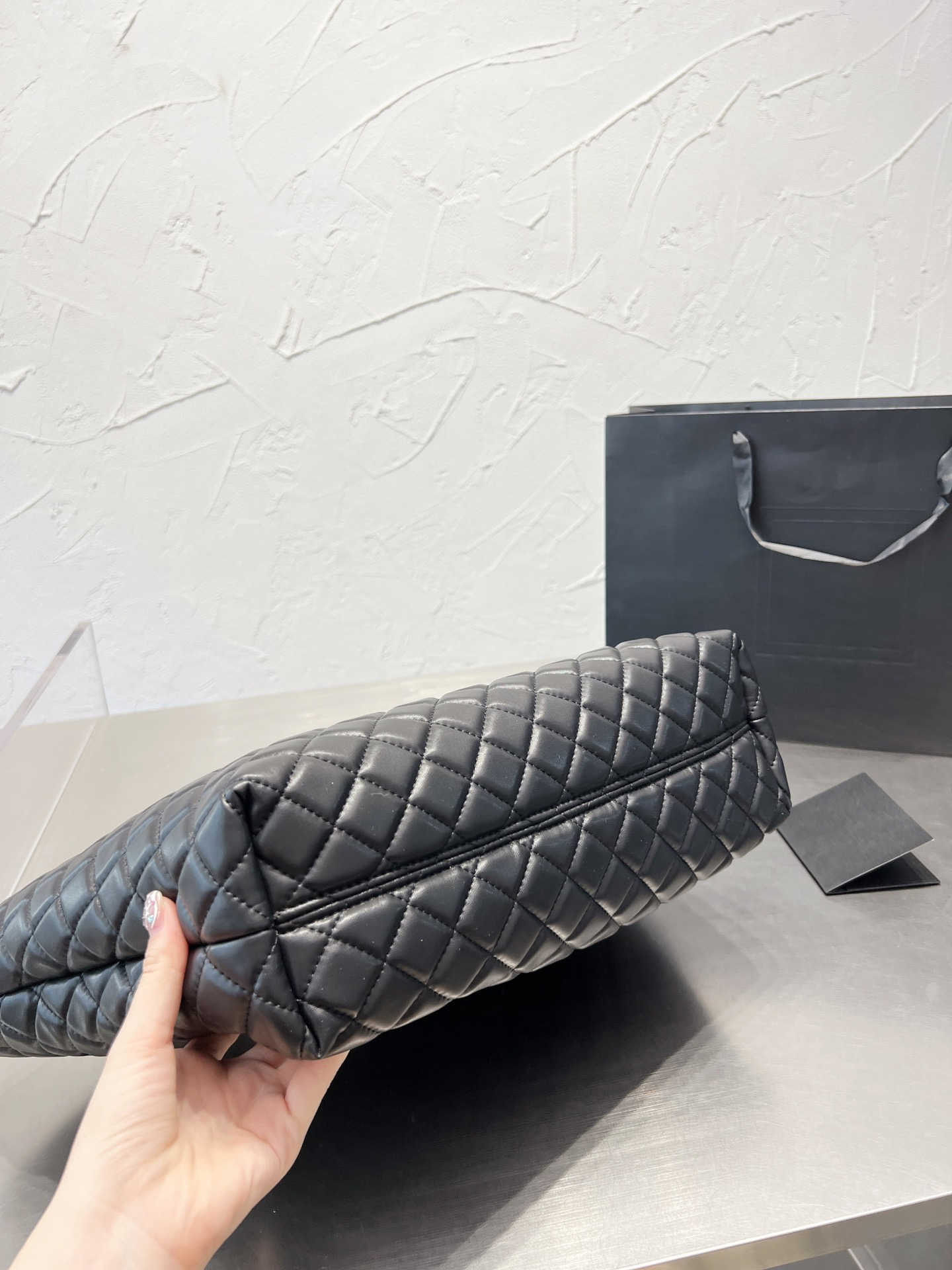 

Icare Maxi Rose Shopping Bag In Gaby Quilted Lambskinl Large Capacity Lady Casual Tote Bag with wallet 2023 Tiktok Ins Women, Color a-35x28cm