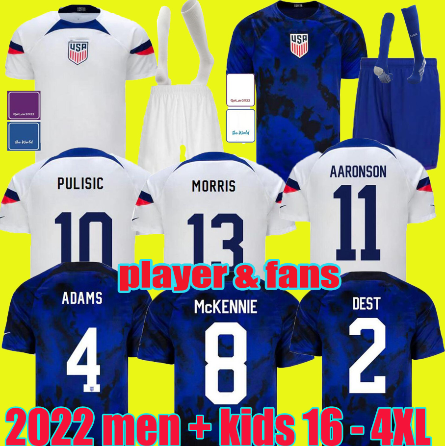 

2022 PULISIC usAS AARONSON soccer jerseys ADAMS men kit kids kits united states football shirt top thailand quality WOMEN REYNA McKENNIE DEST player fans 3XL 4XL