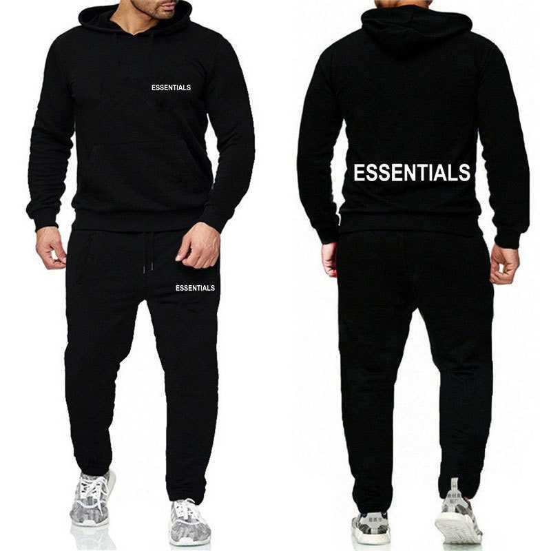 

Hoodies sweatshirt suits Essentials autumn long sleeve hooded sports high street printed sweater and pants two piece set for lovers