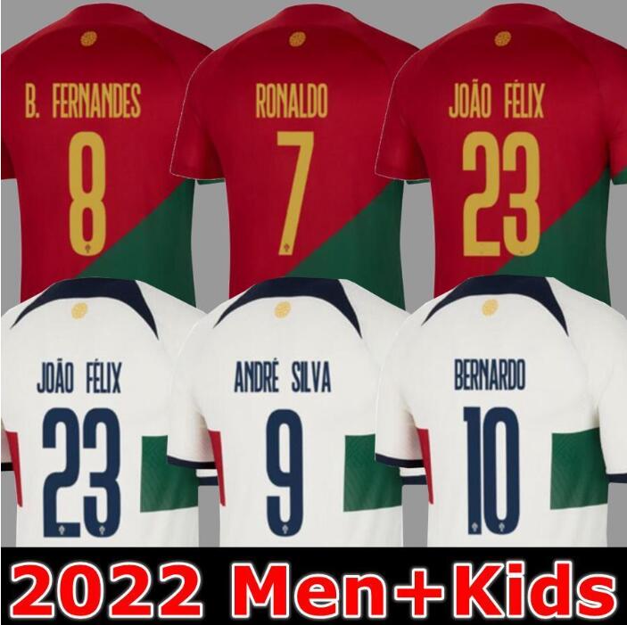 

Portugal 2022-23 Thai Quality Soccer Jerseys DALOT PEPE RUBEN DIAS RAPHAEL PALHINHA RONALDO B.FERNANDES ANDRE SILVA BERNARDO JOAO FELIX DANILO Men Kids Jersey, Black