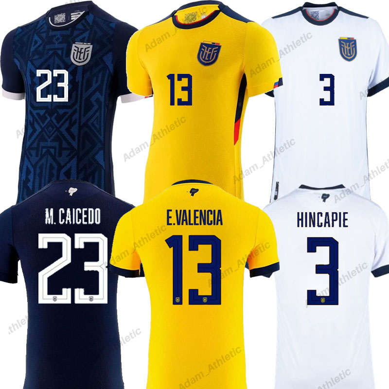 

Ecuador soccer jerseys 2022 world cup E.VALENCIA M.CAICEDO HINCAPIE ESTUPINAN football shirt PLATA M.ESTRADA CIFUENTES IBARRA PRECIADO Camiseta ecuatoriana, 22-23 home