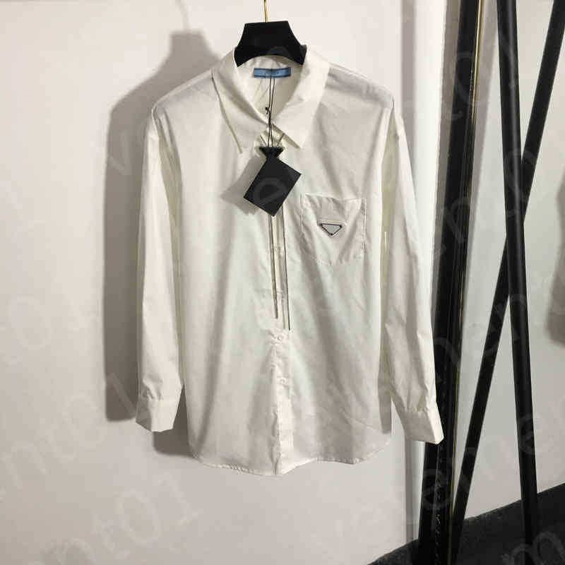 

Fashion Womens Shirts Brand LOGO High Quality Cotton Long Sleeves Round Neck Solid Color Tops Slim Fit Comfortable Sexy Luxury Designer Women Clothing