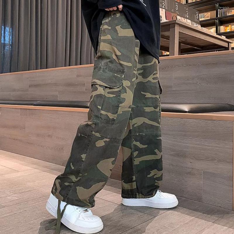 

Men's Pants Male Loose Wide Leg Sweatpants Straight Men Trousers Drawstring For Sports