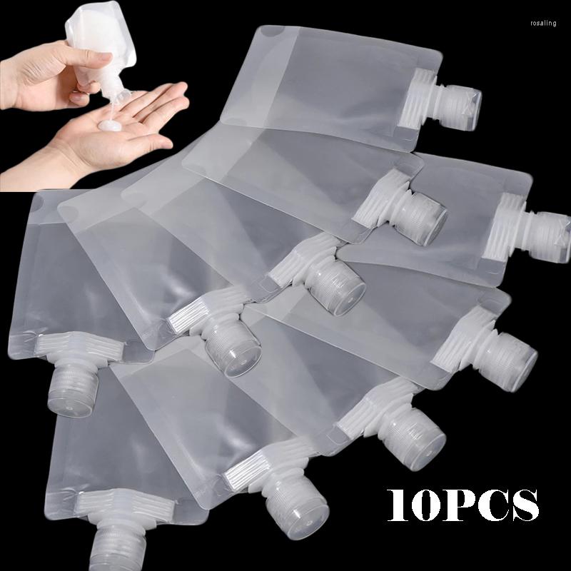 

Storage Boxes 10PCS Lotion Packaging Bag Reusable Leakproof Refillable Pouches Containers Travel Portable Shampoo Liquid Dispenser, 50ml-8x9x2.5cm