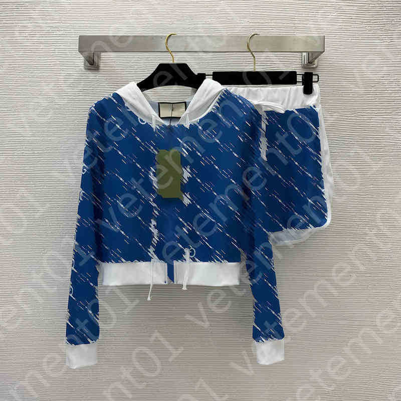 Designer Womens Two Piece Pants Fashion Print Crew Neck Fringe Decorated Cotton Shirts Slim Fit High Waist Loose Shorts Sports Suits Luxury Women-image-824385818