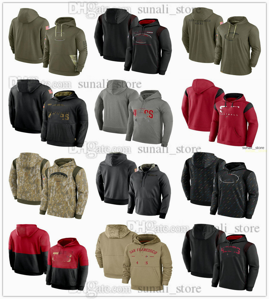 

Jerseys San Francisco''49ers''Sweatshirt Football Salute to Service Sideline Crucial Catch Therma Performance Pullover Hoodies Hoodie''NFL''Men Youth Women, Red