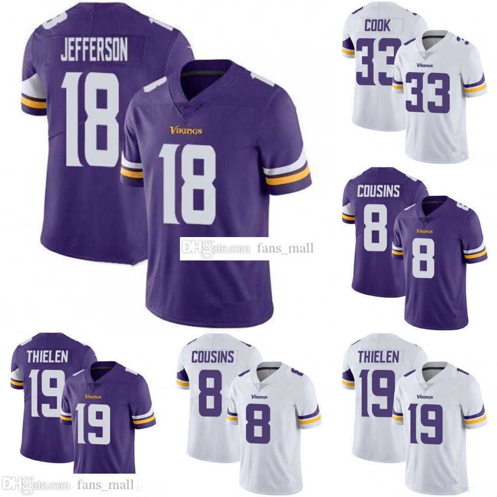 

2022 Football Jerseys Men women youth Minnesota''Vikings''Jersey 19 Adam Thielen 8 Kirk Cousins 18 Justin Jefferson 33 Dalvin Cook, Color