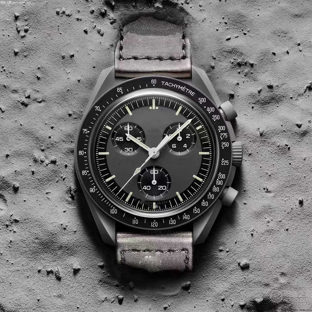 

Bioceramic Planet Moon Mens Watches Full Function Quarz Chronograph Watch Mission To Mercury 42mm Nylon Luxury Watch Limited Edition Master, 19
