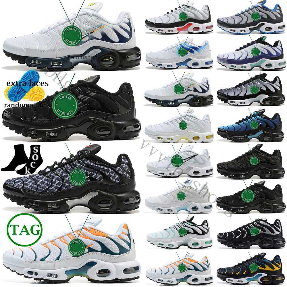 

2023 Running Shoes Boys Trainers Sneakers Triple Black Metallic Gold Sunset Glow Neon Green Kiss Red Shark Tooth Grey Light Bone Tn Plus Atlanta, Color # 11