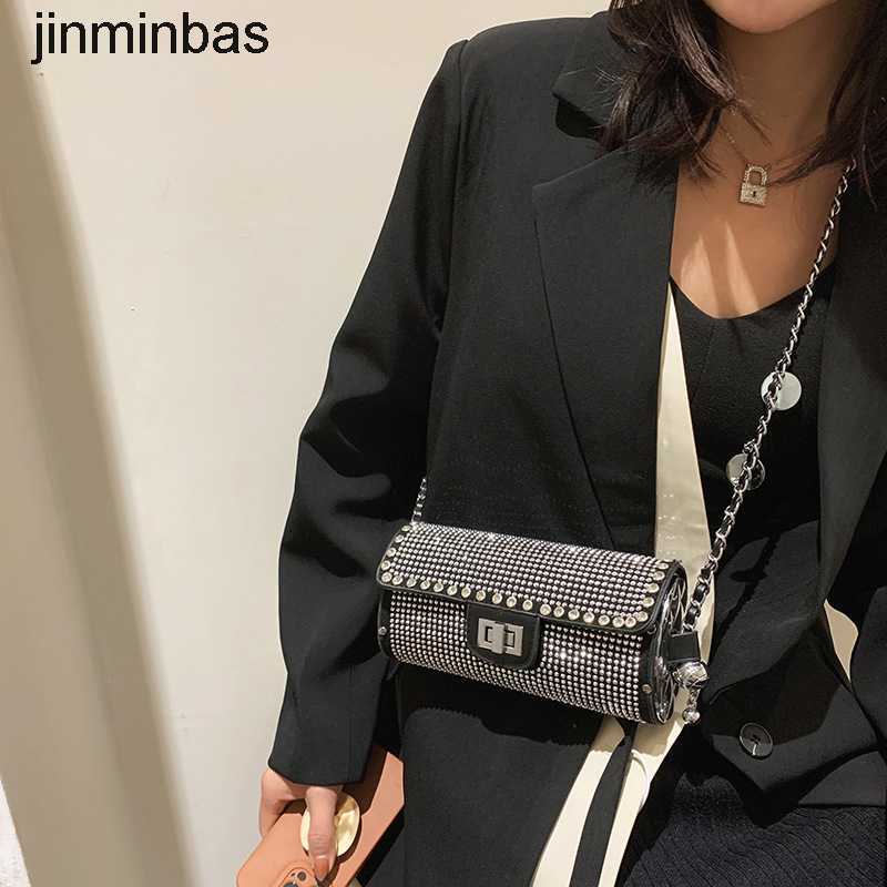 

Tote Bag Factory Wholesale and Retail Women's 2023 New Dign High Quality Rhintone Shoulder Fashion Women's Chain Underarm Dinner, Black