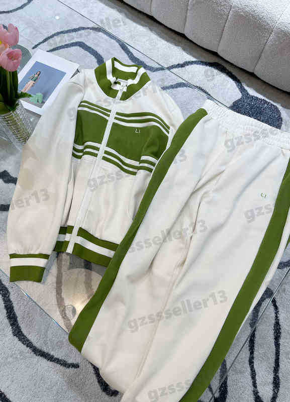 

Womens Two Pieces Pants CE Designer Logo Print Two Piece Sets Luxury Round Neck Zip Cardigan Jacket And Sweatpants Suit