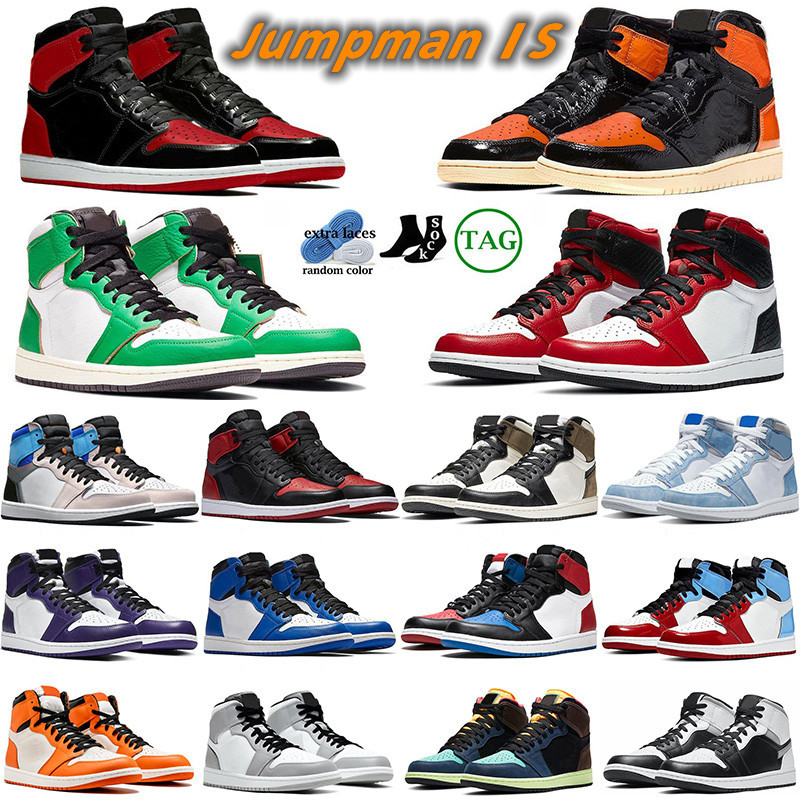 

Jumpman 1s High OG Stage Haze Basketball Shoes 1 Retro Dark Mocha University Blue Shattered Backboard Chicago Grey air jordens jordans jorden1s