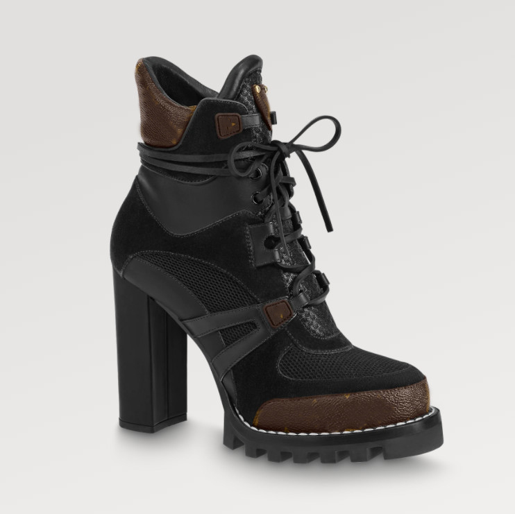 

Luxury Star Trail Ankle Boot Womens Chunky High Heel Ankles Boots Lace up Martin Boots Lady Fashion Winter Booties