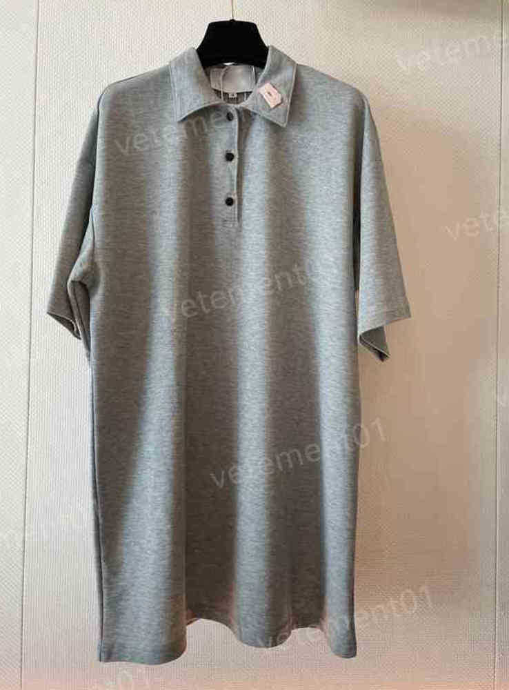 

Womens Dresses Comfortable Breathable Back Logo Print Loose Polo Lapel Dress High Quality Luxury Dress Designer Women Clothing 0912