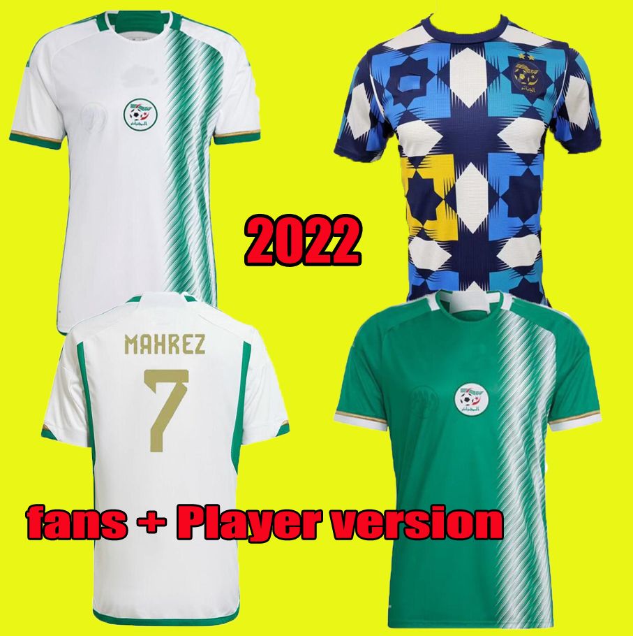

Algerie Algeria soccer jerseys 2022 Fans Player version MAHREZ BRAHIMI BENNACER Maglie di calcio football shirts 666, Purple