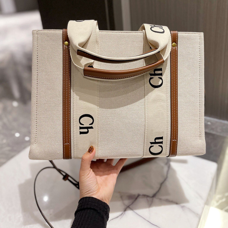 

Womens Totes Beach Bags With Strap Woody Tote Small M Women Handbag New Designer Handbags Luxurys Designers Shoulder Bags Cross Body Purse, Brown