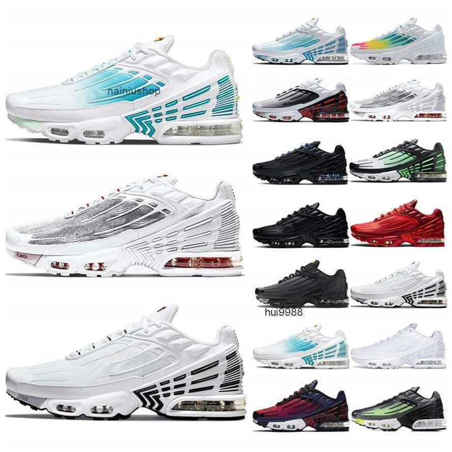 2024 Running Shoes Trainers Sports Sneakers Cool Grey White Leather Black Laser Blue Green Aqua Claystone Red Tn Plus 3 Tuned Iii Women Mens Big