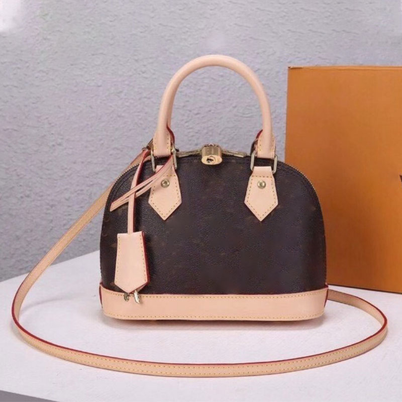 

Womens luxurys evening bag top Handle Designer Bags Black Purse Alma shell Bags Bb Flower lady shoulder messenger wallet card holder Arrive from US witnin 2-5 days, 60910--24x17cm1