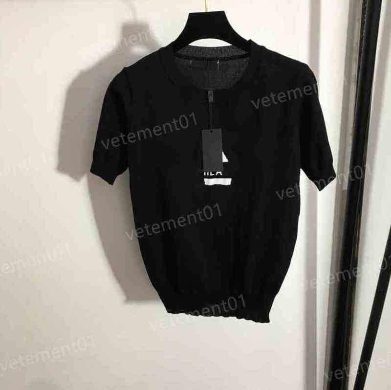 

Womens Designer T-Shirts Letter Logo Printing Advanced Fabric Simple Atmosphere Knitted T-shirt Luxury Summer Tees For Women Clothing 0912
