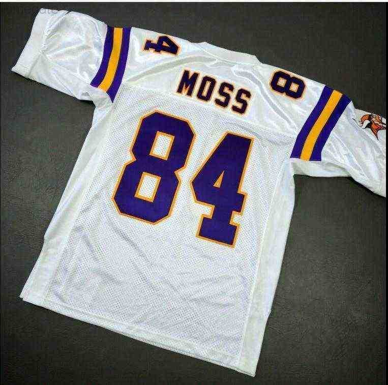 

American College Football Wear Youth Custom Men Women Randy Moss Mitchell . Ness 2000 Football Jersey Size -4xl or Custom Any Name or Number Jersey, White youth s-xl