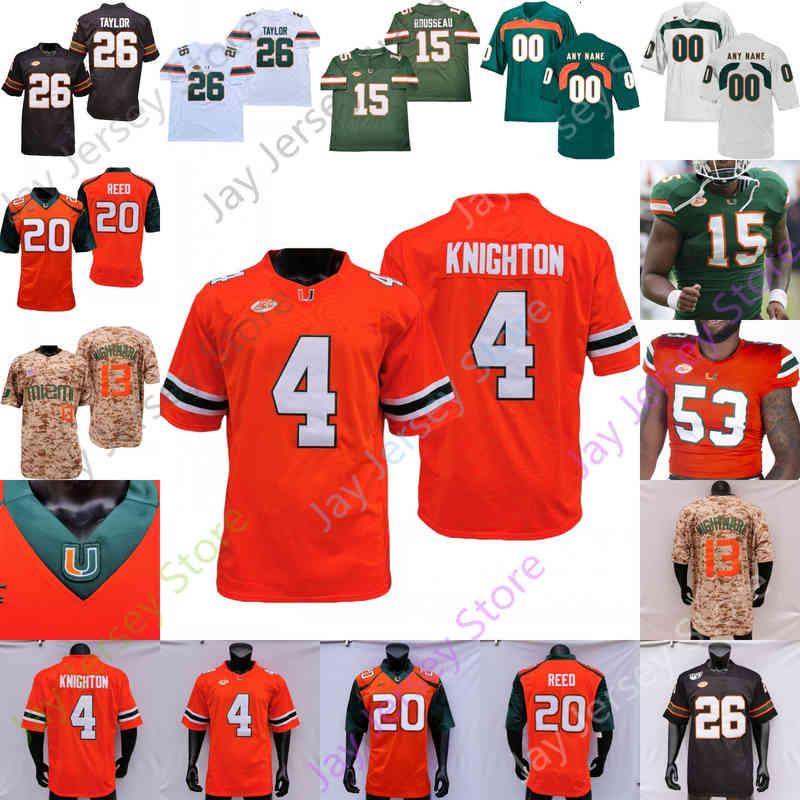 

Miami Hurricanes Football Jersey NCAA College Cam'Ron Harris Sean Taylor Reed D'Eriq King Donald Chaney Jr. Xavier Restrepo Key'Shawn Smith, Green iv