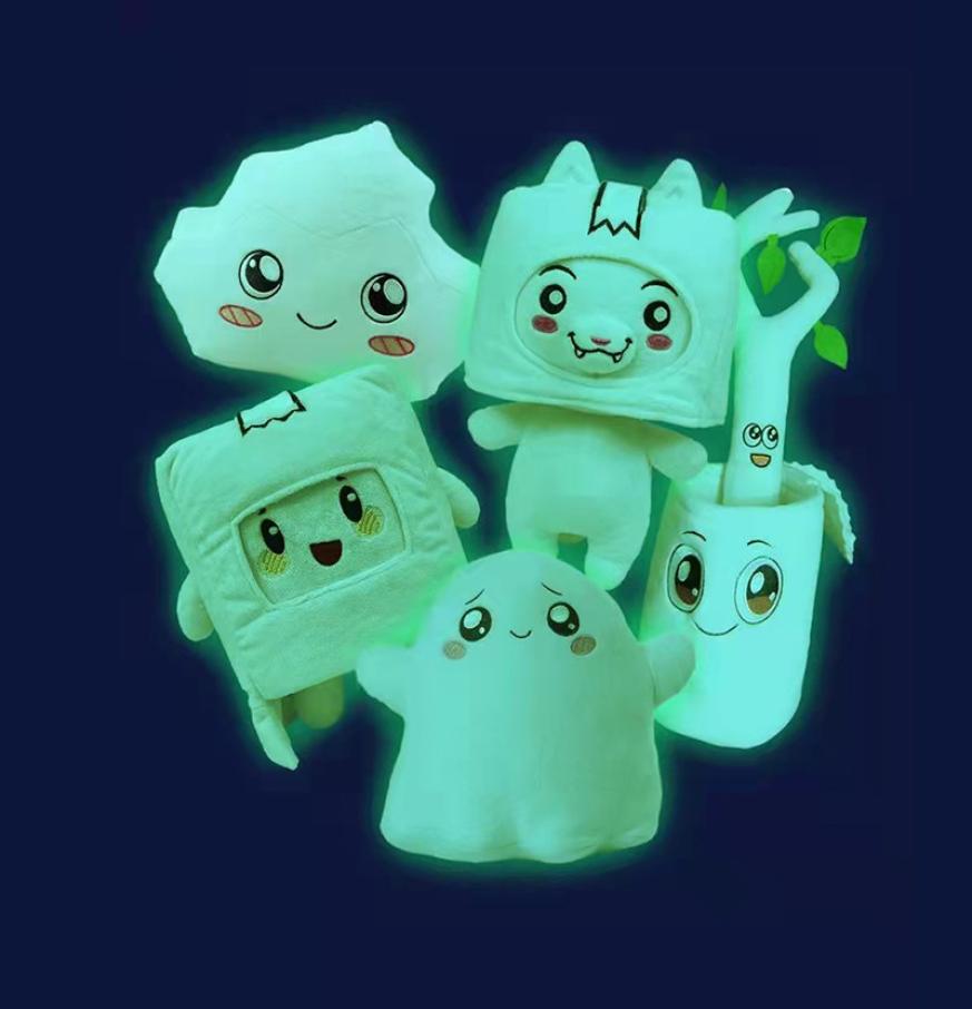 

Glow In The Dark Lankybox Plush Doll Toys Foxy Boxy Bundle Ghosty Rocky Removable Cartoon Robot Christmas Gift9565602, Customize