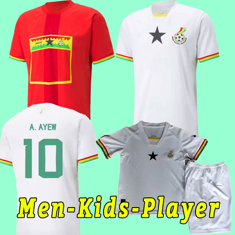 

2022 2023 Ghana Soccer Jerseys national team home away Wakaso GYAN Gervinho Ayew Bony 22 23 football men and kids shirts fans player version