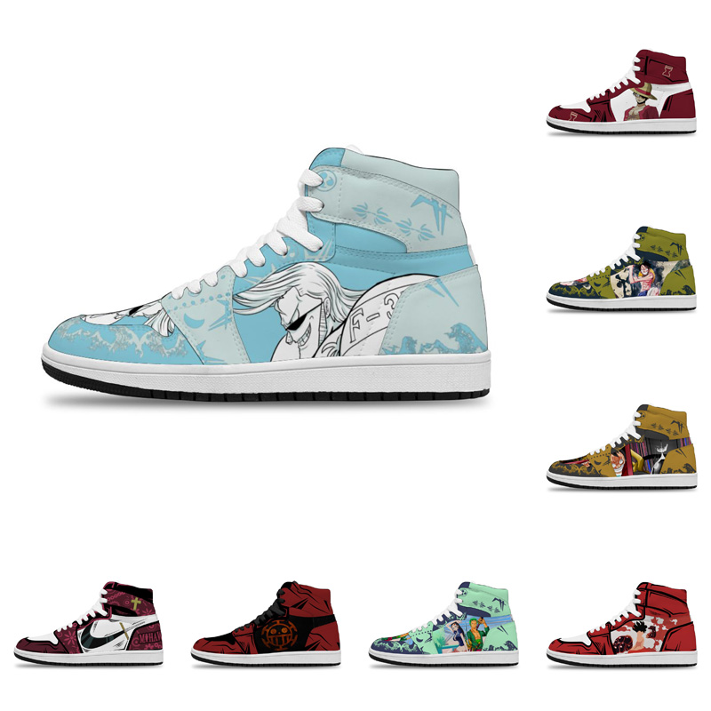

Customs shoes DIY Anime Designer Sneakers Indoor Basketball Shoes For Men Casual jogging Women Street fashion personalized sneaker Skateboard shoe US 5.5-11