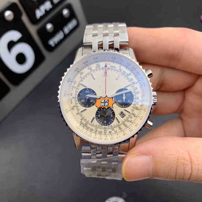

Aviation Business Chronograph Automatic Watch AAAAA Breit Luxury Timing Series es Mechanical for Sapphire Mirror Men Designer Me, Black