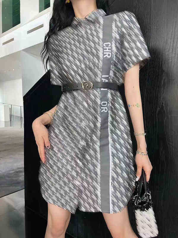 

Designer Womens Dresses Brand LOGO Letter Printing Short Sleeves Casual Skinny Dress Temperament Luxurious Comfortable A-Type Skirts Sexy Luxury Women Clothing