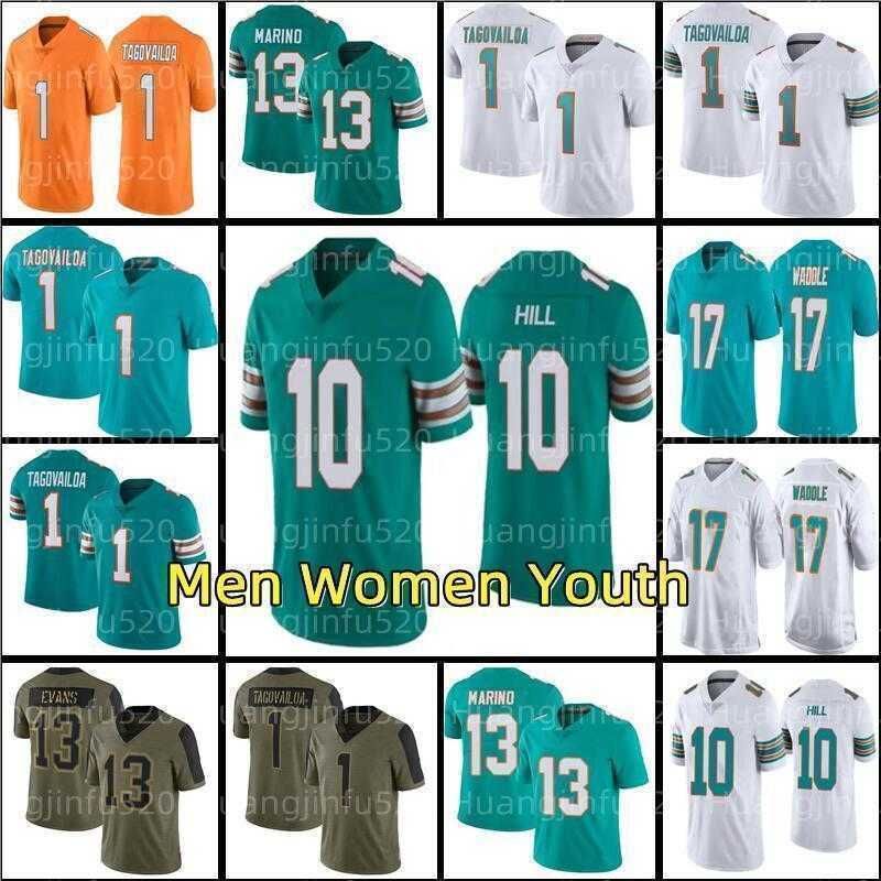 

Football Jersey Miami''Dolphins''nfl''1 Tua Tagovailoa 10 Tyreek Hill, As