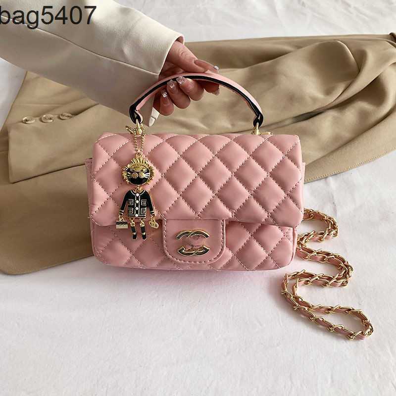 Tote Bag the Store 80% Wholesale and Retail Women's Spring One Shoulder Oblique Cross New Rhombic Chain Bag Little Lion Fragrant Fat Man Classi