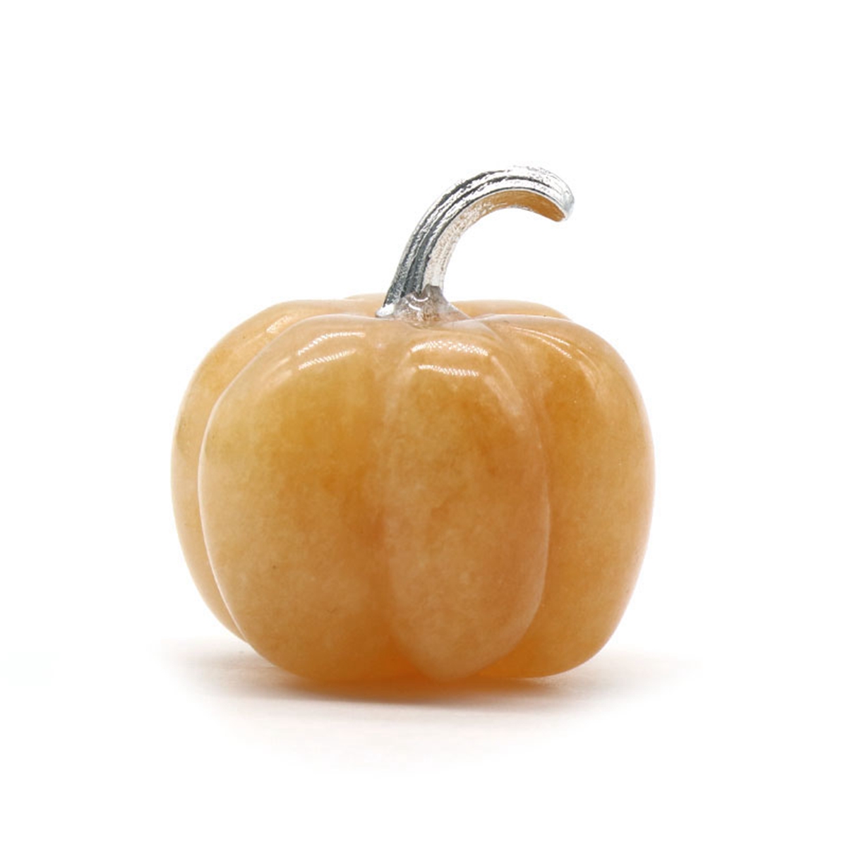 

30mm Healing Pumpkin Yellow Jade Stones Natural Crystal Hand Made Carving Pumpkin Shape Stone For Christmas Gifts