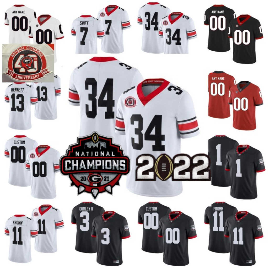 

Herschel Walker Football Jersey NCAA College Stetson Bennett IV Kendall Milton Kenny McIntosh Smith Edwards Ladd McConkey Mitchell Beck Bowers Pickens, As