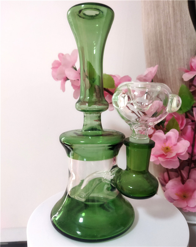

Green Beaker Bong Recycler Dab Rig Straight Thick Smoking Hookah 14mm Joint Glass Water Bongs