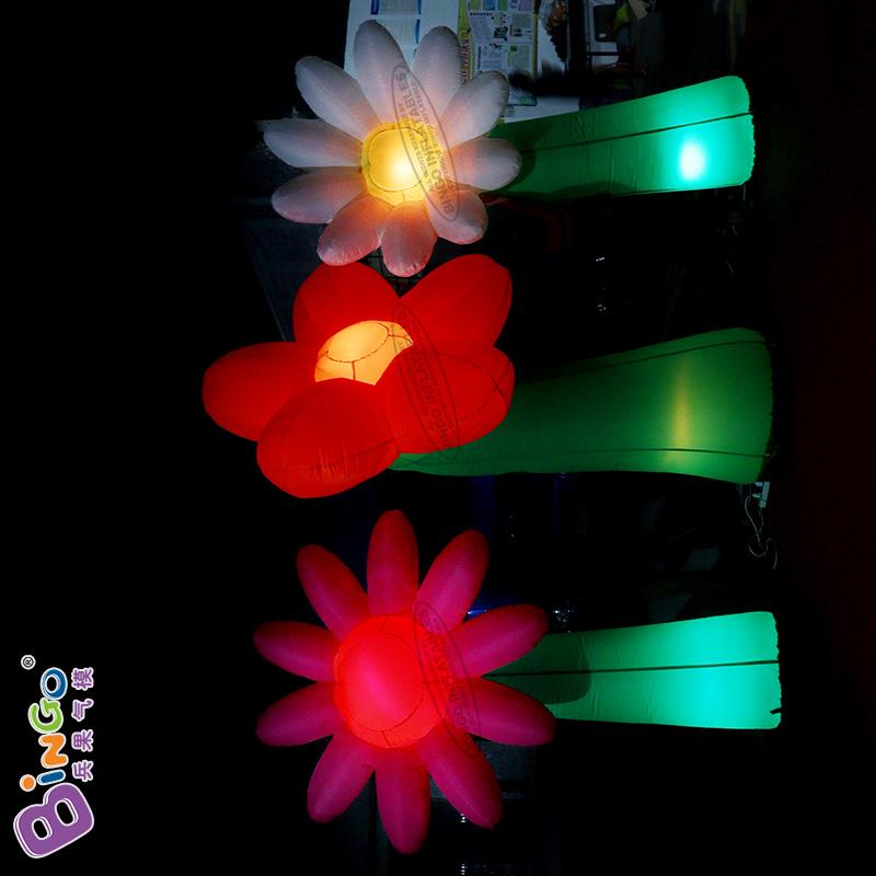 

Personalized artificial inflatable flowers with lights toys sports inflation plants balloon models for party event shopping center decoration
