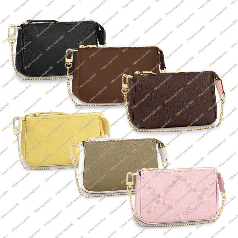 

Designer Luxury MINI POCHETTE ACCESSOIRES Coin Purse Wallet Chain Bag Key Pouch TOP 5A M58009 N58009 M46129, Gradient & pink / with dust bag & box