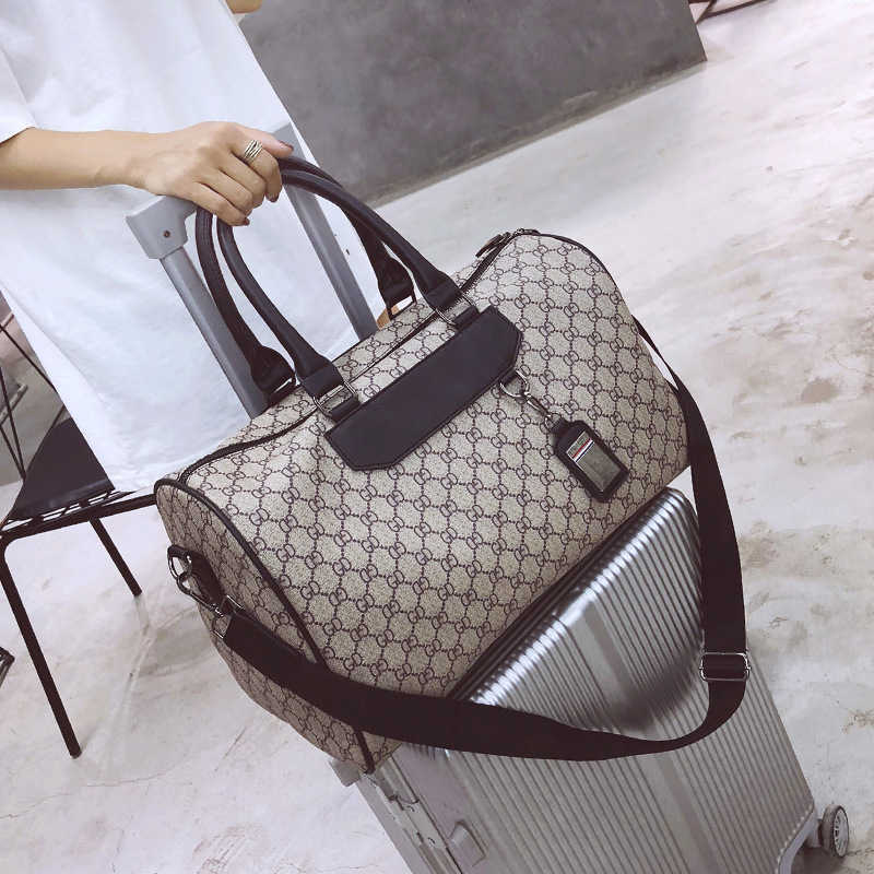 

Design Bag Factory Wholesale and Retail Short Distance Travel Women's Portable Korean Version Large Capacity Luggage Light Simple Men's Busins Sports Fitns, Khaki