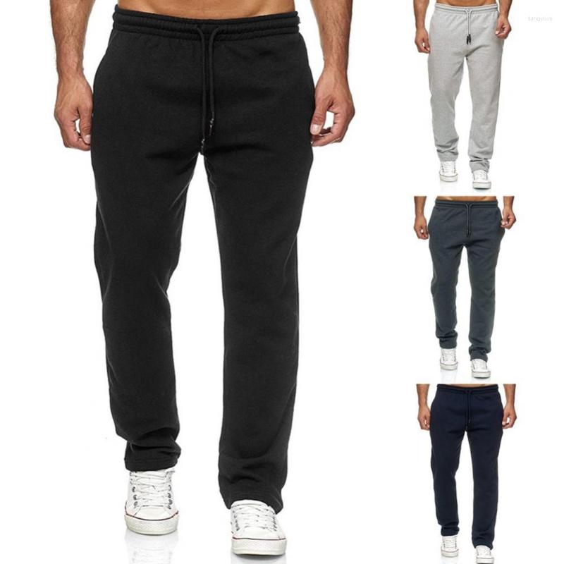 

Men's Pants Casual Drawstring Trousers Sweatpants Sports Men Solid Color Gym Thick Warm Sportswear For Autumn Winter Men's Clot, Light grey