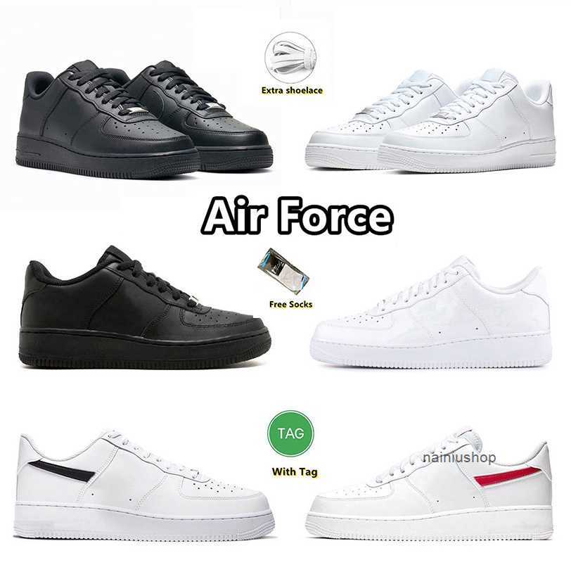 

2023 Mens Womens Running Shoes airforce one Triple Black airforces Triple White airforce1 Outdoor shoe trainer sneakers for Men Women, Box