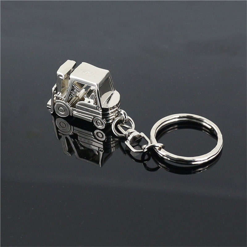 

Zinc Alloy Pendants Forklift Car Shape Mold Keychain Carfts Gift Key Ring with Chain