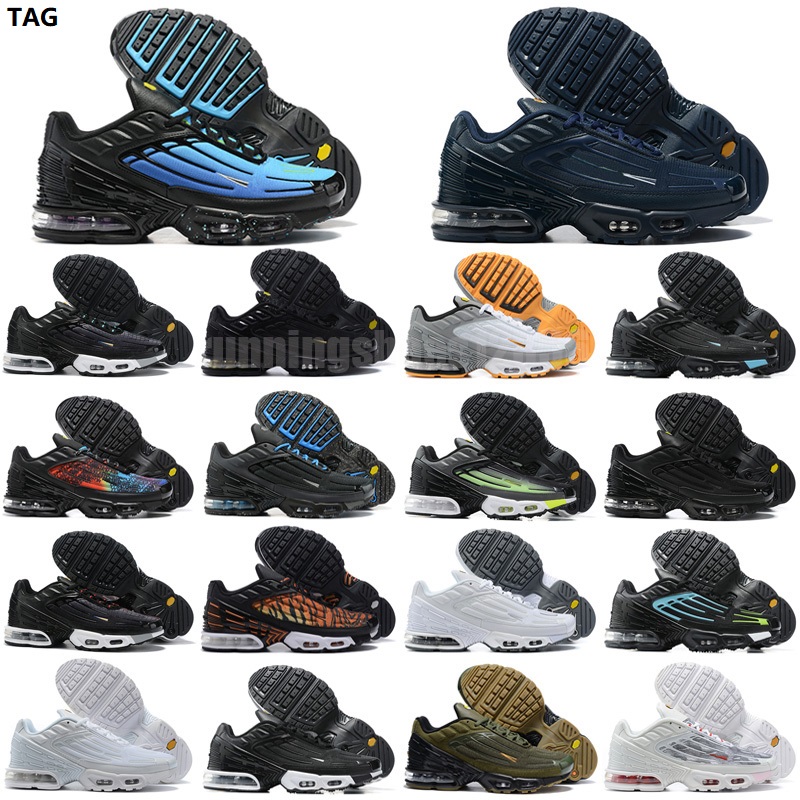 

Running Shoes Tn Plus 3 Tuned III Mens Womens Laser Blue Purple Gold Triple White OG Black Ghost Green Aqua tnplus Tn3 Obsidian Trainers Big Size 13 Sneakers, Color 43
