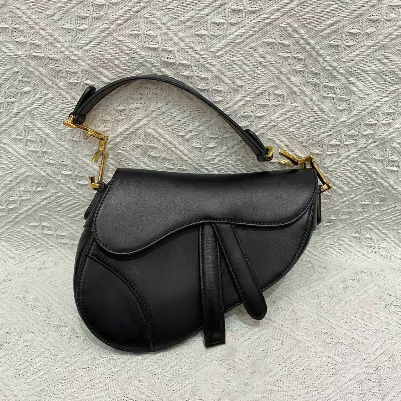 

luxury clutch saddl bag tote Shoulder fashion hobo Luxurys Designers classic crossBody men Purse women's Genuine Leather embroidery metal Hasp strap travel flap, Carton